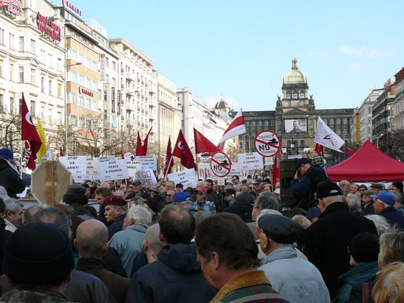 Pohled na protestujc